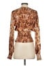 Tiny 100% Rayon Animal Print Brown Long Sleeve Blouse Size S - photo 1