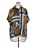Free People Tropical Gray Short Sleeve Blouse Size XXL (estimated) - photo 1