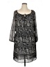 Max Studio 100% Polyester Animal Print Gray Casual Dress Size XL - photo 1