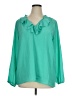 Lilly Pulitzer 100% Polyester Teal 3/4 Sleeve Blouse Size XL - photo 1