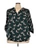 Torrid Green 3/4 Sleeve Blouse Size 3X Plus (3) - photo 1