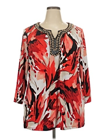 JM Collection 3/4 Sleeve Blouse (view 1)
