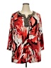 JM Collection Red 3/4 Sleeve Blouse Size 2X - photo 1