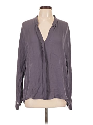 Vince. Long Sleeve Silk Top (view 1)