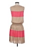 Cache 100% Polyester Color Block Tan Casual Dress Size S - photo 2