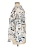 Karl Lagerfeld Paris Print Silver Long Sleeve Blouse Size XL - photo 5