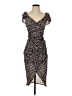 Bershka Print Black Cocktail Dress Size XS - photo 1