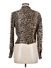 Neiman Marcus Animal Print Brown Long Sleeve Blouse Size 6 - photo 2