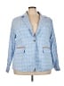 Homeyee 100% Polyester Checkered-gingham Blue Blazer Size 4XL - photo 1
