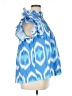 Oliphant 100% Cotton Blue Short Sleeve Blouse Size XL - photo 4
