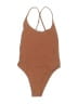 Mikoh Solid Brown One Piece Swimsuit Size XL - photo 1