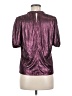 Current Air 100% Polyester Metallic Purple Short Sleeve Blouse Size M - photo 2