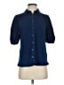 Boden 100% Cotton Blue 3/4 Sleeve Button-Down Shirt Size 4 - photo 1