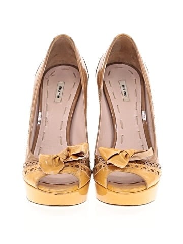 Miu Miu Patent Leather Platform Pumps (view 2)