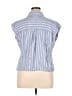 Evereve Stripes Blue Sleeveless Button-Down Shirt Size XL - photo 2