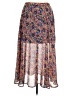 Decree 100% Polyester Paisley Purple Ivory Casual Skirt Size XL - photo 2