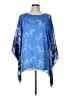 Susan Graver 100% Polyester Blue Poncho Size L - photo 1