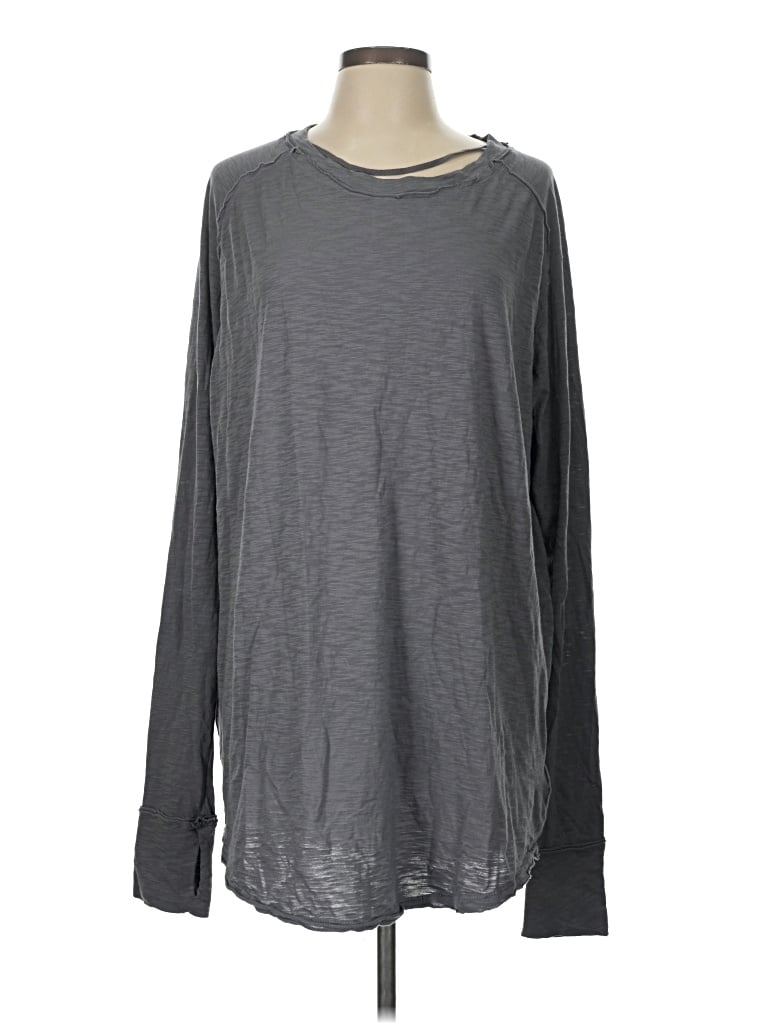 Pre-owned We The Free Long Sleeve T-shirt In Gray