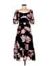 Melonie T 100% Polyester Floral Black Cocktail Dress Size 2 - photo 1