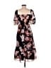 Melonie T 100% Polyester Floral Black Cocktail Dress Size 2 - photo 2