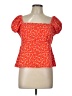 ModCloth Orange Short Sleeve Blouse Size L - photo 1