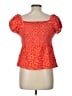 ModCloth Orange Short Sleeve Blouse Size L - photo 2