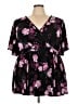 Torrid Black Short Sleeve Blouse Size 5X Plus (5) - photo 1