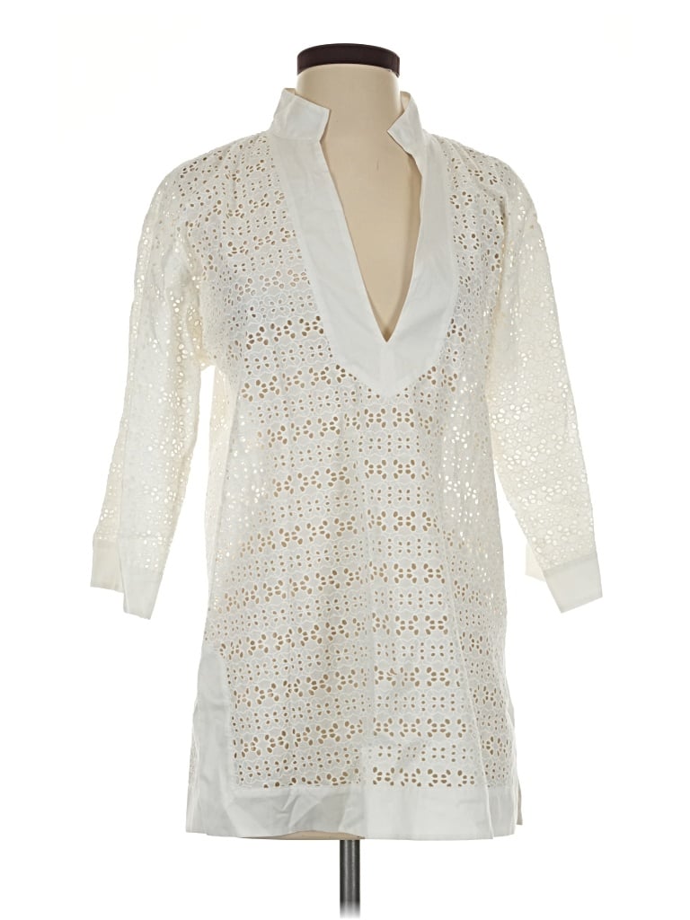 Pre-owned Tory Burch Swimsuit Cover Up In Ivory