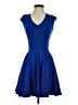 Bar III Solid Blue Cocktail Dress Size S - photo 1