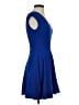 Bar III Solid Blue Cocktail Dress Size S - photo 4