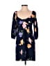 WAYF 100% Polyester Floral Blue Casual Dress Size S - photo 1