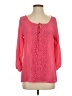 Appraisal 100% Polyester Pink 3/4 Sleeve Blouse Size S - photo 1