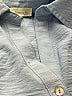 Chenault Blue 3/4 Sleeve Button-Down Shirt Size M - photo 7