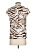Calvin Klein Animal Print Tan Short Sleeve Blouse Size S - photo 2