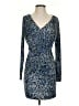 BCBGeneration Print Blue Cocktail Dress Size S - photo 1