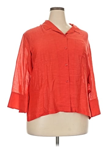 Coldwater Creek 3/4 Sleeve Silk Top (view 1)