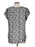 Fun2Fun 100% Polyester Silver Short Sleeve Blouse Size L - photo 2