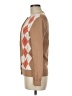 Izod Golf 100% Cotton Argyle Tan Cardigan Size M - photo 5