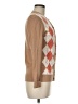 Izod Golf 100% Cotton Argyle Tan Cardigan Size M - photo 4