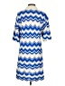 Kivari Chevron-herringbone Blue Casual Dress Size 4 - photo 2