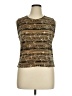 Plisse 100% Polyester Gold Sleeveless Top Size XL - photo 1