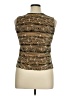 Plisse 100% Polyester Gold Sleeveless Top Size XL - photo 2