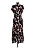 Zara Floral Black Casual Dress Size L - photo 2