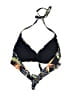 Kona Sol 100% Polyester Tropical Black Swimsuit Top Size L - photo 2