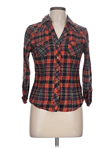 Paper Tee 3/4 Sleeve Button-Down Shirt (view 1)