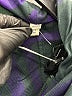 Burberry 100% Polyamide Argyle Purple Windbreaker Size XS - photo 7