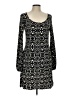 Laundry by Design Print Black Casual Dress Size 10 - photo 1