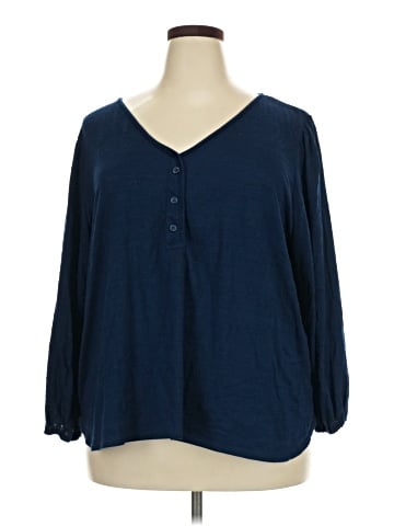Max Studio Long Sleeve Henley (view 1)