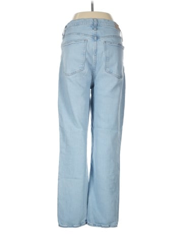 Madewell The Perfect Vintage Straight Jean in Danby Wash: Knee-Rip Edition (view 2)