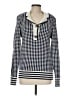 Leslie Fay Checkered-gingham Blue Pullover Sweater Size 6 - photo 1